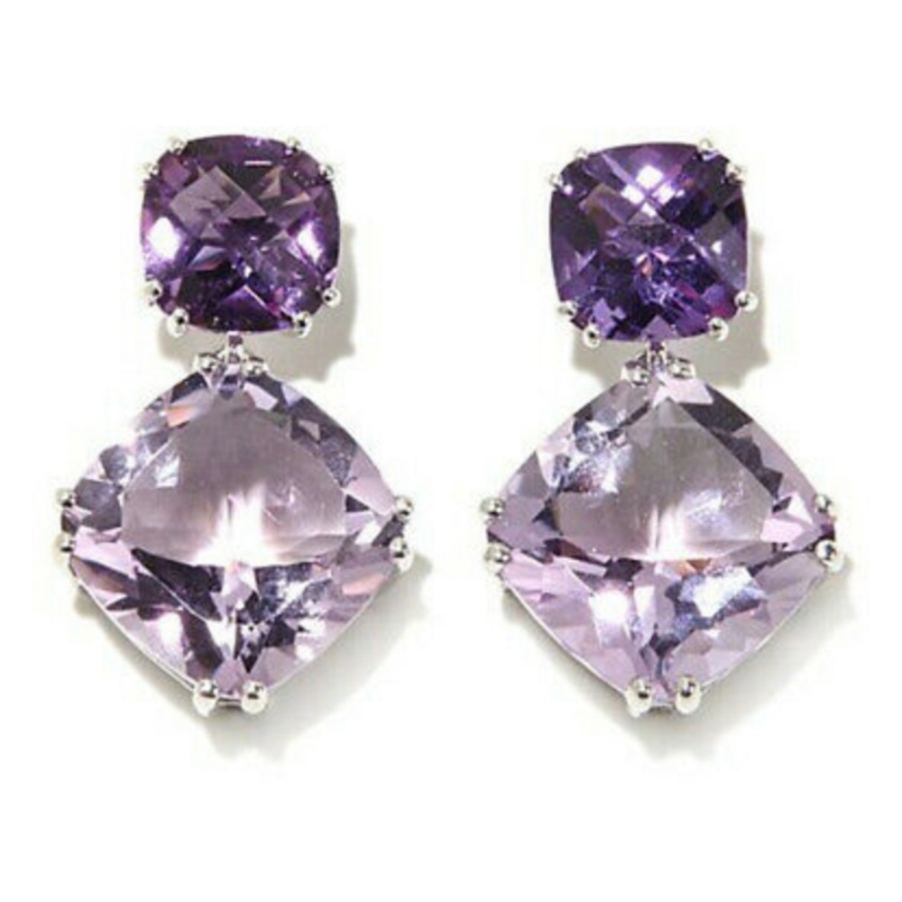 New Sterling silver diamond earrings